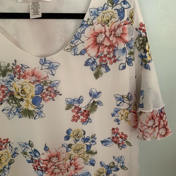 3/20$ Love Kuza-White Floral Flowy Dress-NWOT - Picture 6 of 6